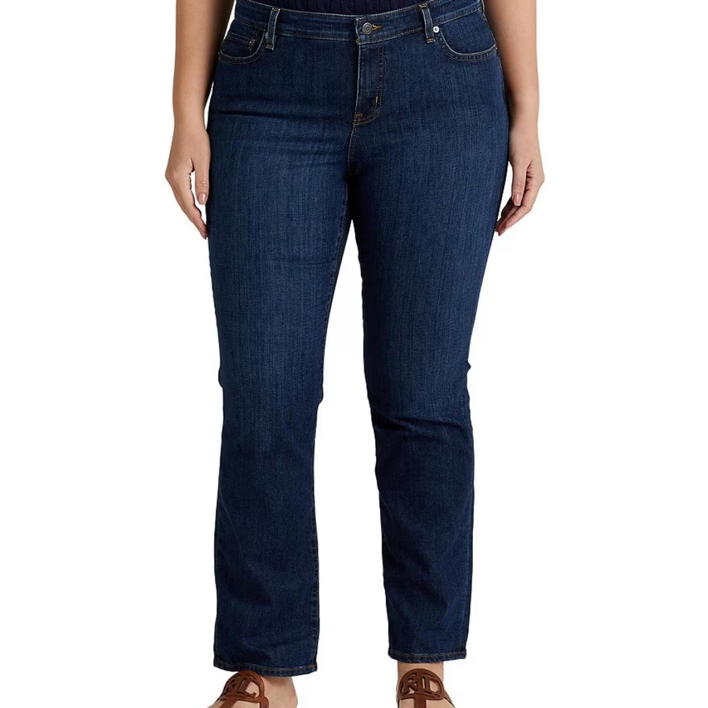 Lauren Ralph LaurenPlus Size Stretch Denim Premier Straight-Leg Jeans